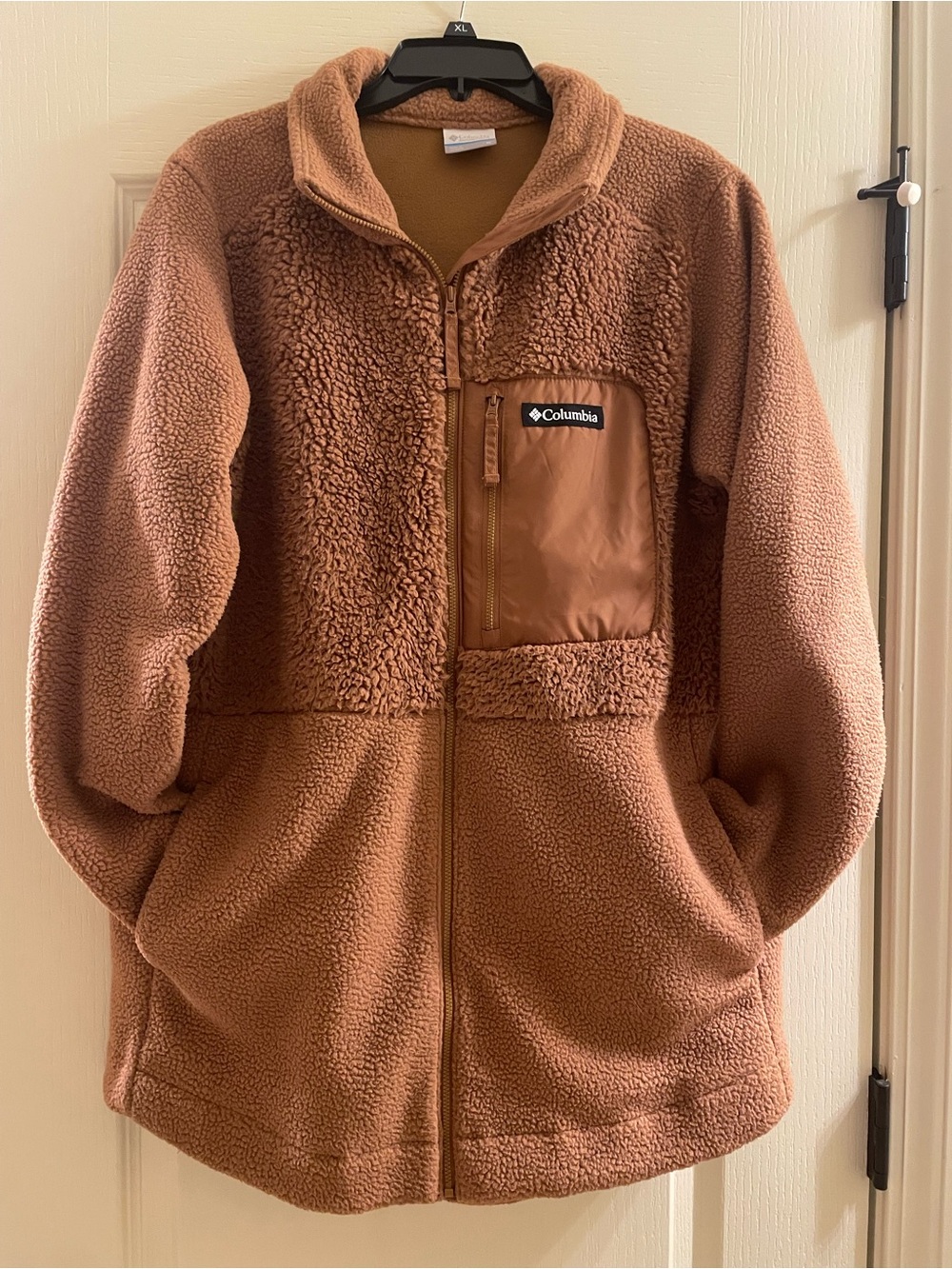 Columbia Rust Brown Sherpa Full-Zip Jacket